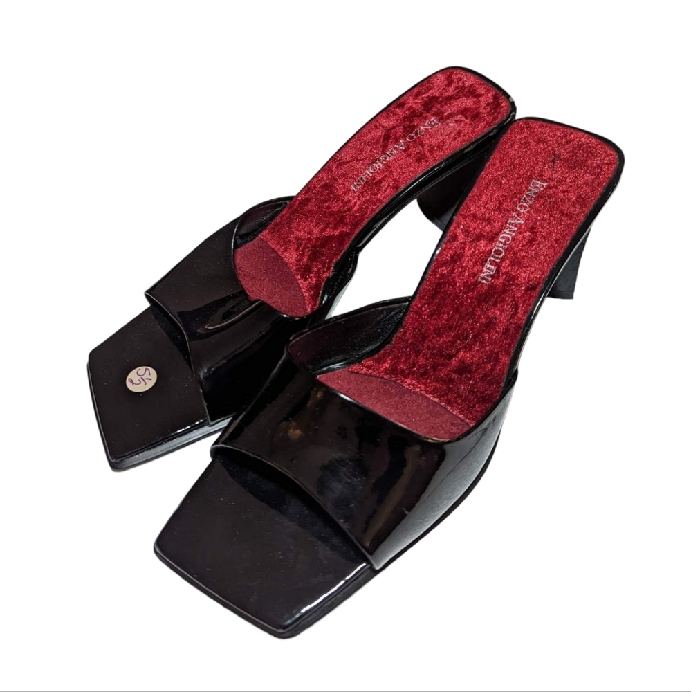 Enzo Angolini Square Toe Patent Leather Pumps